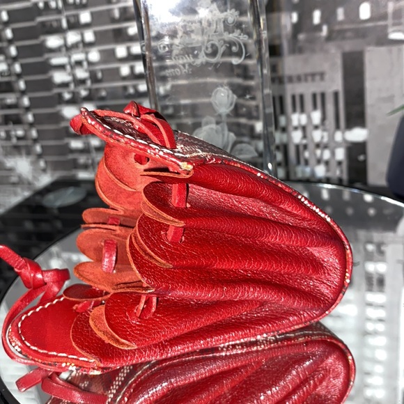 Authentic GOYARD Herringbone Leather Mini Drawstring Pouch Bag Bordeaux - Picture 15 of 17